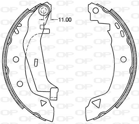 OPEN PARTS Комплект тормозных колодок BSA2098.00